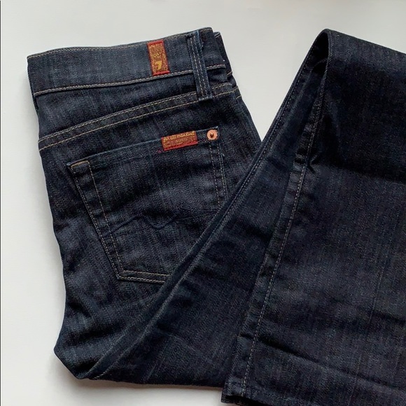 7 For All Mankind Denim - 7 for all Mankind Straight Leg Dark Denim Jeans